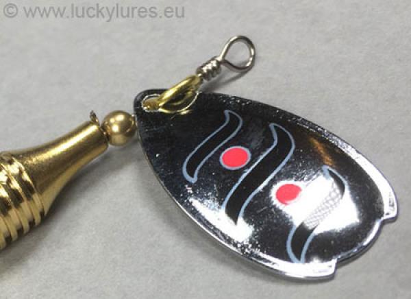 Nils Master BINGO Spinner 6 Gramm, Farbe: 07 Silber-Messing-Rot-Gepunktet-Schwarz-Gestreift